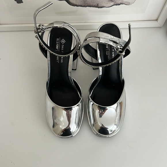 Call it Spring Silver Metallic Platform Shoes - Picture 4 of 5